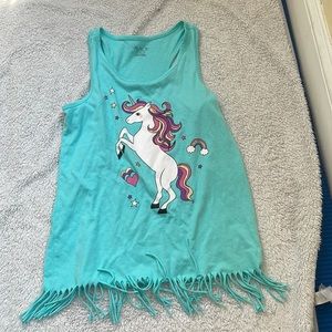 Aqua blue no sleeve summer shirt